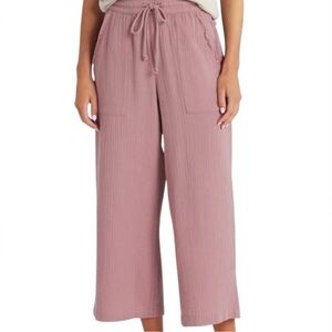 Boho Casual Mauve Pink Wide-Leg Cotton Pants~NWT~ Stitch Fix (Cosmic Blue)